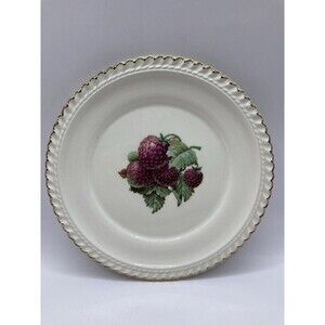 Set of 5 Vintage 22k Gold Strawberry Harker Pottery Co Plates